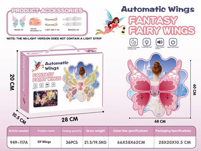 Light-emitting Children's Electric Butterfly Wings Back Decoration Angel Little Fairy Toy