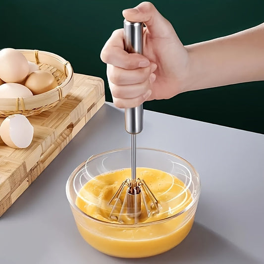 1pc Semi-Auto Stainless Steel Egg Whisk Shop1102870064 Store