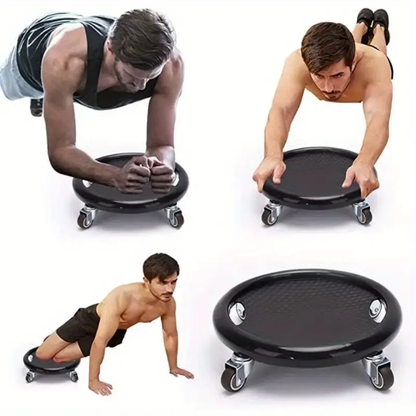 1pc Premium Core Strength Abdominal Roller - 4-Wheel Gliding Disc, Durable PVC, Ideal For Home Gym Fitness CJDropshipping