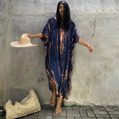 Women'S Beach Kaftan Dresses Half Sleeve Caftan Swimsuit plus Size Bathing Suit Cover Ups