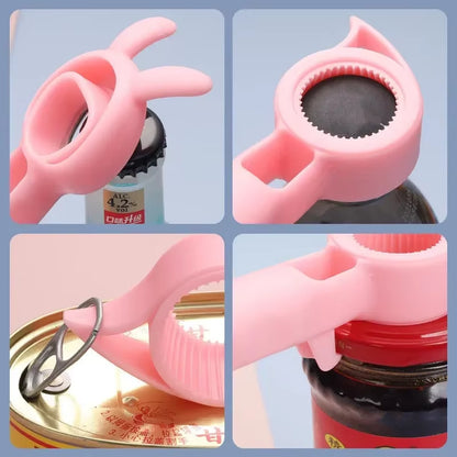 4 in 1 Beer Bottle Opener Multi-Purpose Beverage Jar Can Bottle Opener Plastic Corkscrew Dining Bar Gadgets Kitchen Tools