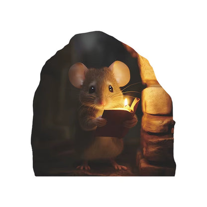 Cartoon Cute Little Mouse Hole Wall Stickers Kids Room Decoration PVC DIY Bedroom Mural Mous Reading Cooking Home Decor Declas