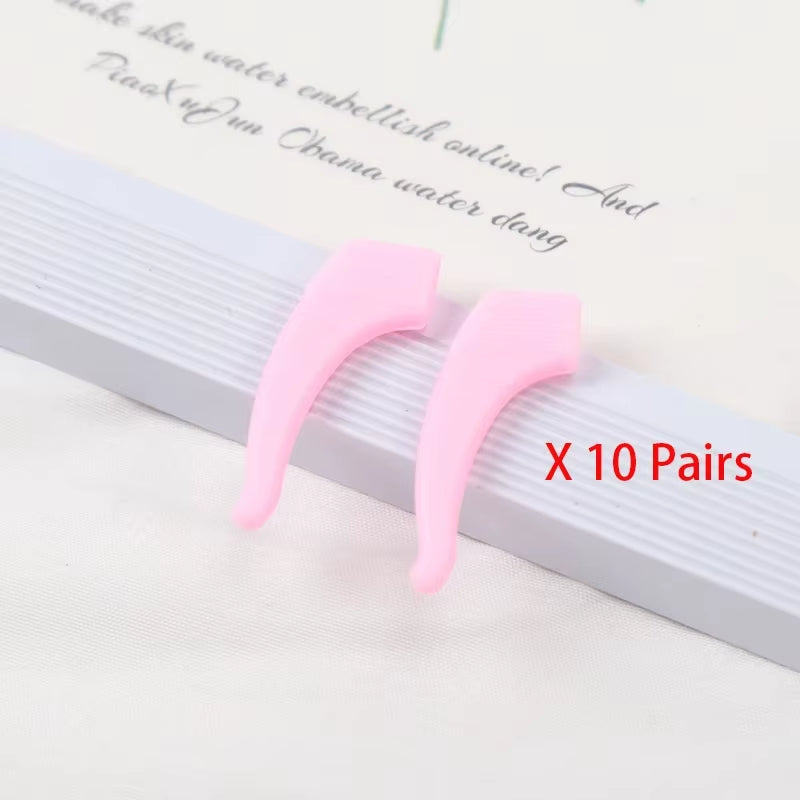 20PCS Silicone Anti-Slip Ear Grip Glasses Eyeglasses Leg Ear Hook Stopper Bracket Fastener Temple Tip Eyewear Holder Accessories