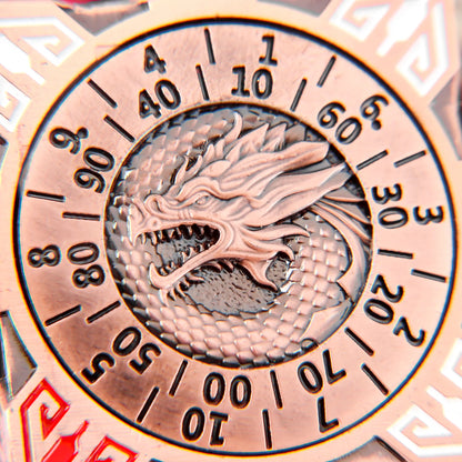 Six-Sided Gyro Dice，Dnd Metal Dice,Six Metal Dice ，Fantasy Gyro Dice，Dragon Polyhedral Dice