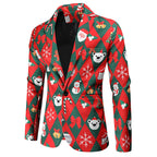Christmas 3D Printed Suit For Men Handsome men&#39;s Clothing Store