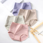 4PCS High Waist Cotton Panties Women Body Shaper Underwear Plus Size M-5XL Fashion Girls Briefs Seamless Sexy Female Lingerie [UND]
