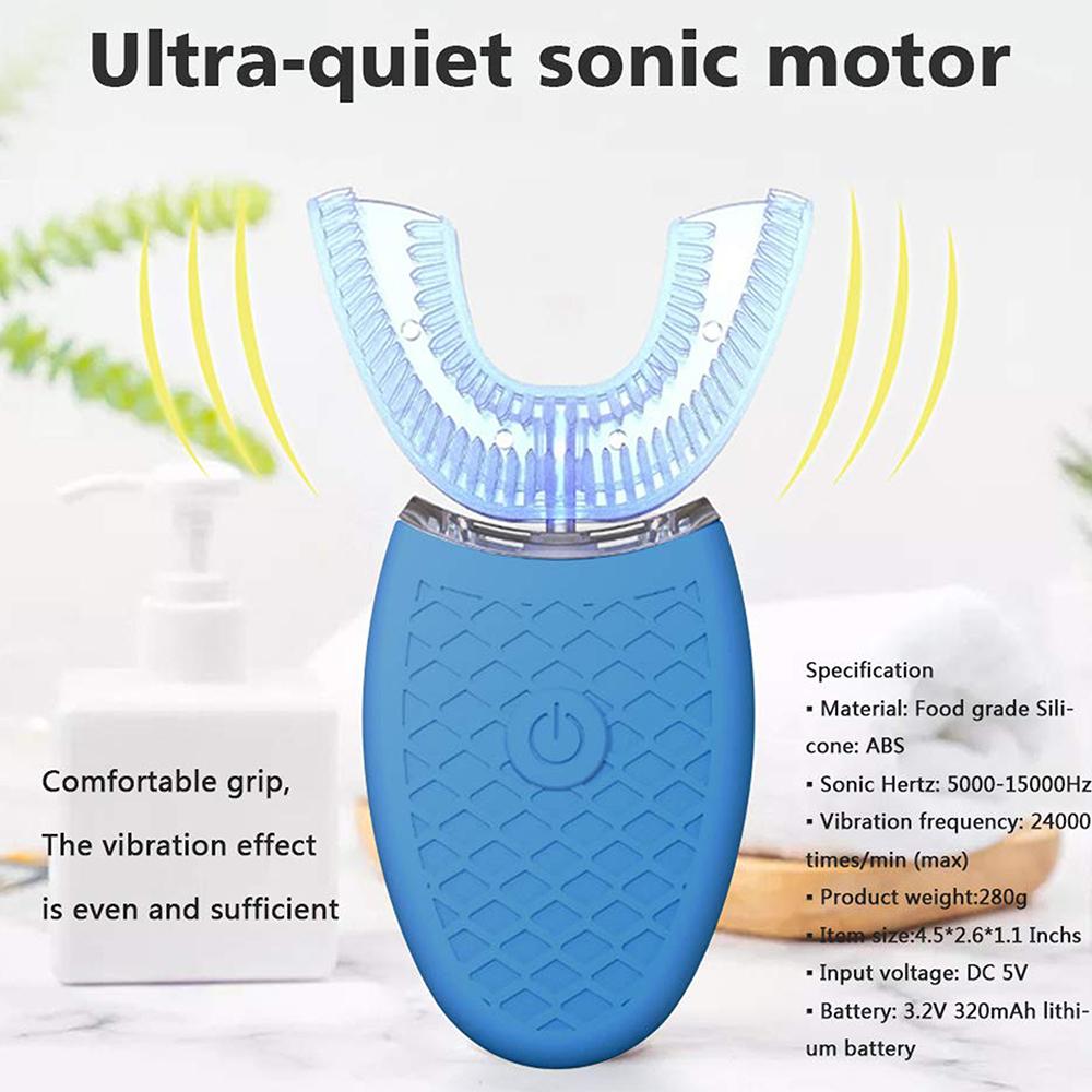 Silicone Electric Toothbrush 360° for Aldult Smart Automatic Whitening Pink Iolaus