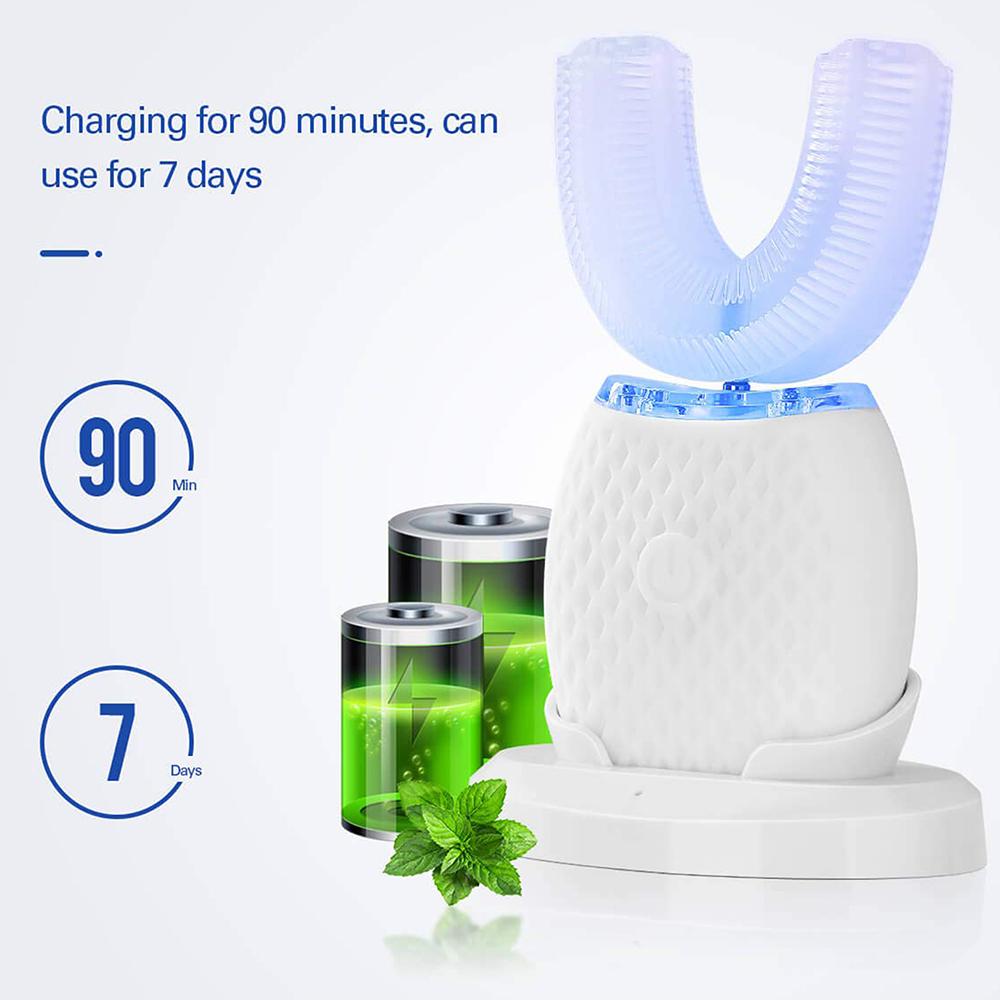 Silicone Electric Toothbrush 360° for Aldult Smart Automatic Whitening Pink Iolaus
