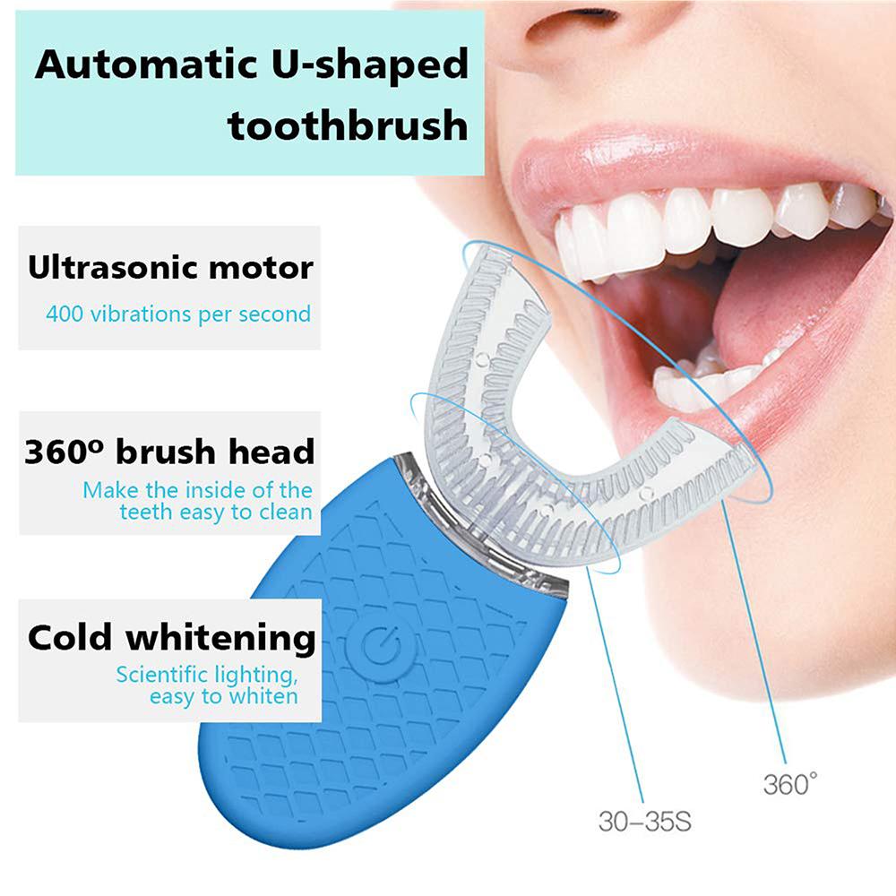 Silicone Electric Toothbrush 360° for Aldult Smart Automatic Whitening Pink Iolaus