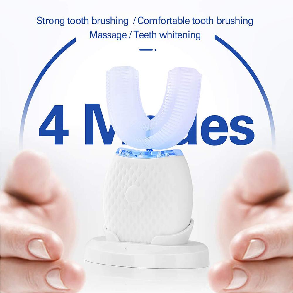 Silicone Electric Toothbrush 360° for Aldult Smart Automatic Whitening Pink Iolaus
