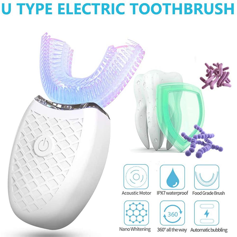 Silicone Electric Toothbrush 360° for Aldult Smart Automatic Whitening Pink Iolaus