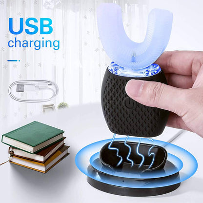 Silicone Electric Toothbrush 360° for Aldult Smart Automatic Whitening Pink Iolaus