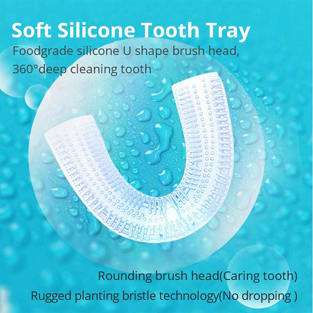 Silicone Electric Toothbrush 360° for Aldult Smart Automatic Whitening Pink Iolaus