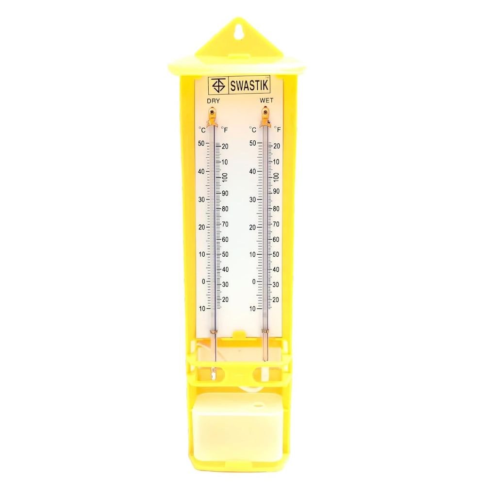 SWASTIK Mason's Type Make Wet and Dry Bulb Hygrometer with Blue Reflection Capillary South Bay Evans General Store