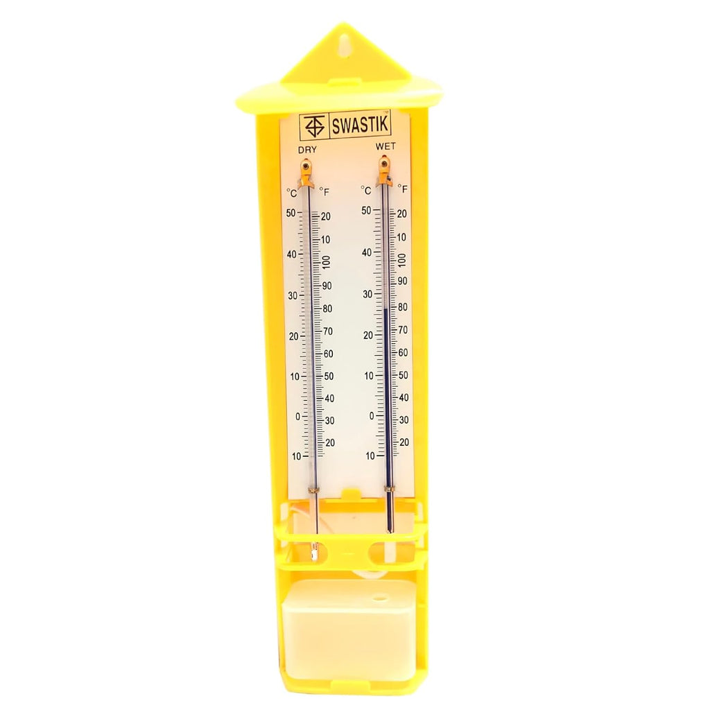 SWASTIK Mason's Type Make Wet and Dry Bulb Hygrometer with Blue Reflection Capillary South Bay Evans General Store