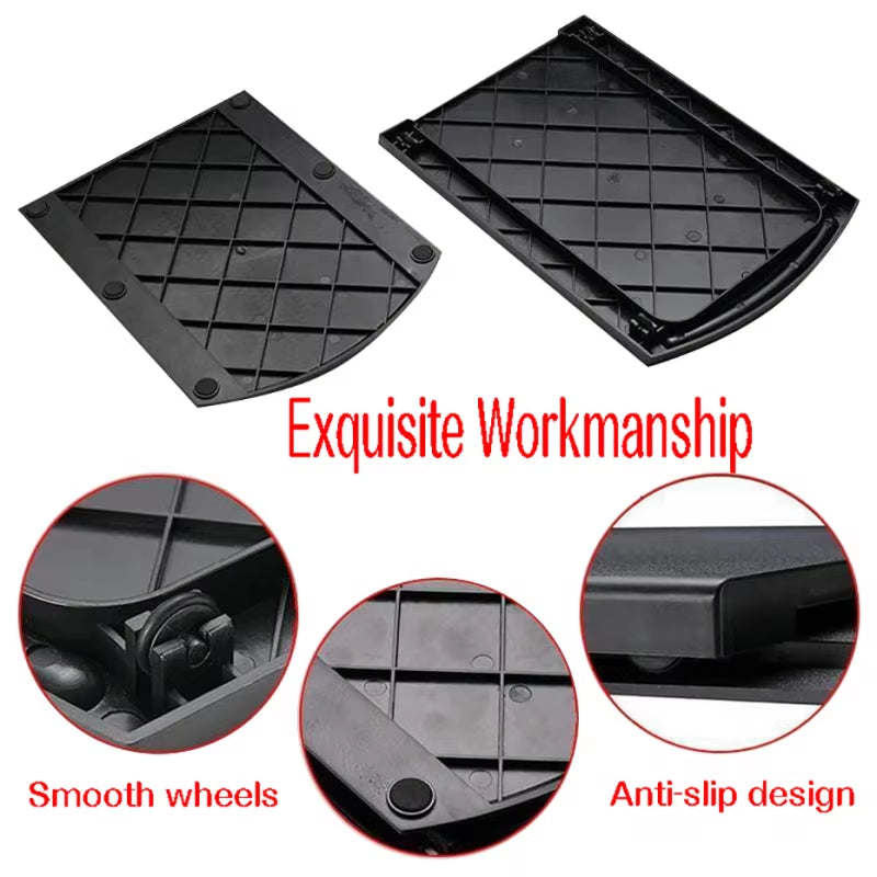 Sliding Coffee Maker Tray Mat Abs Base Sliding Shelf Countertop Storage Rolling Tray Kitchen Countertop Storage Mat with Wheels