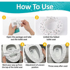 15-Pack Disposable Toilet Seat Covers – Waterproof Printed Non-Woven Toilet Mats, Individually Wrapped for Travel, Hotel, Hospital & Public Restroom Use Traditional