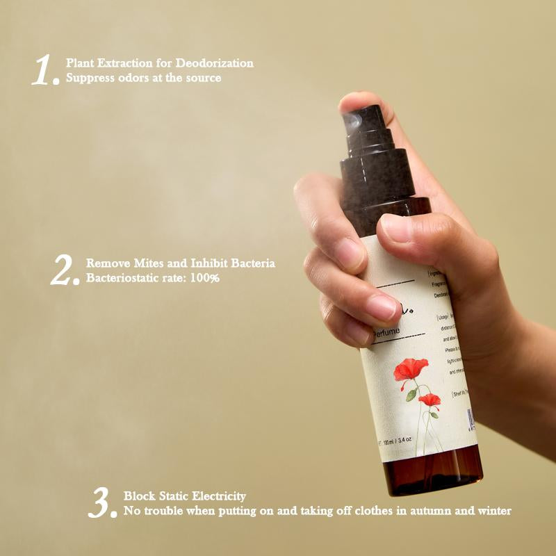 MYS AURA 3.3OZ Room & Linen Sprays Refreshing Home Fragrance Collection Versatile Scent Options Long-Lasting Fabric Fragrance Spray Natural Mist Effective Sterilization Removal of Odor Floral Peony House Smell Good Products Flower Diffuser Freshener