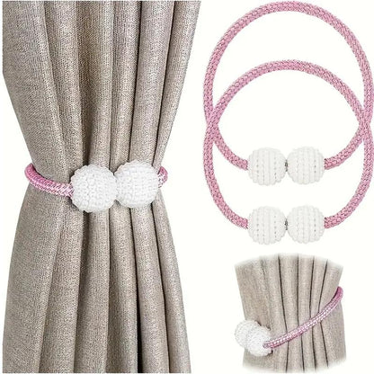 Magnetic Curtain Tiebacks 2 Pack,Classic European Curtain Holdbacks for Drapes,Used for Home and Office Decoration