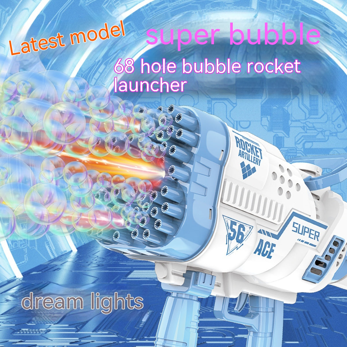 Bubble Machine 68-hole Large Size Children's Birthday Gifts CJDropshipping