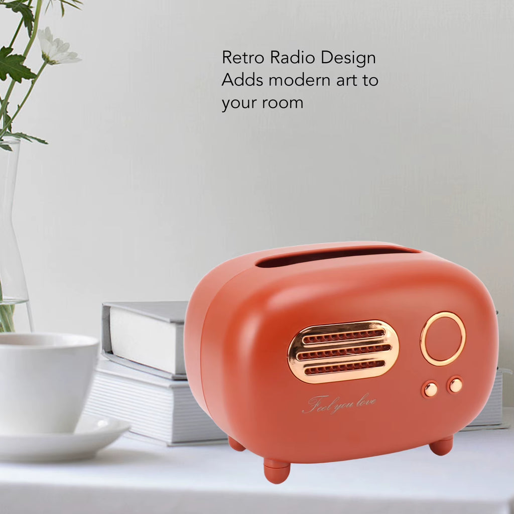 Vintage Radio Tissue Box Super Technology Retro Radio Tissue Box Plastic Multifunctional Beautiful for Bathroom for Kitchen