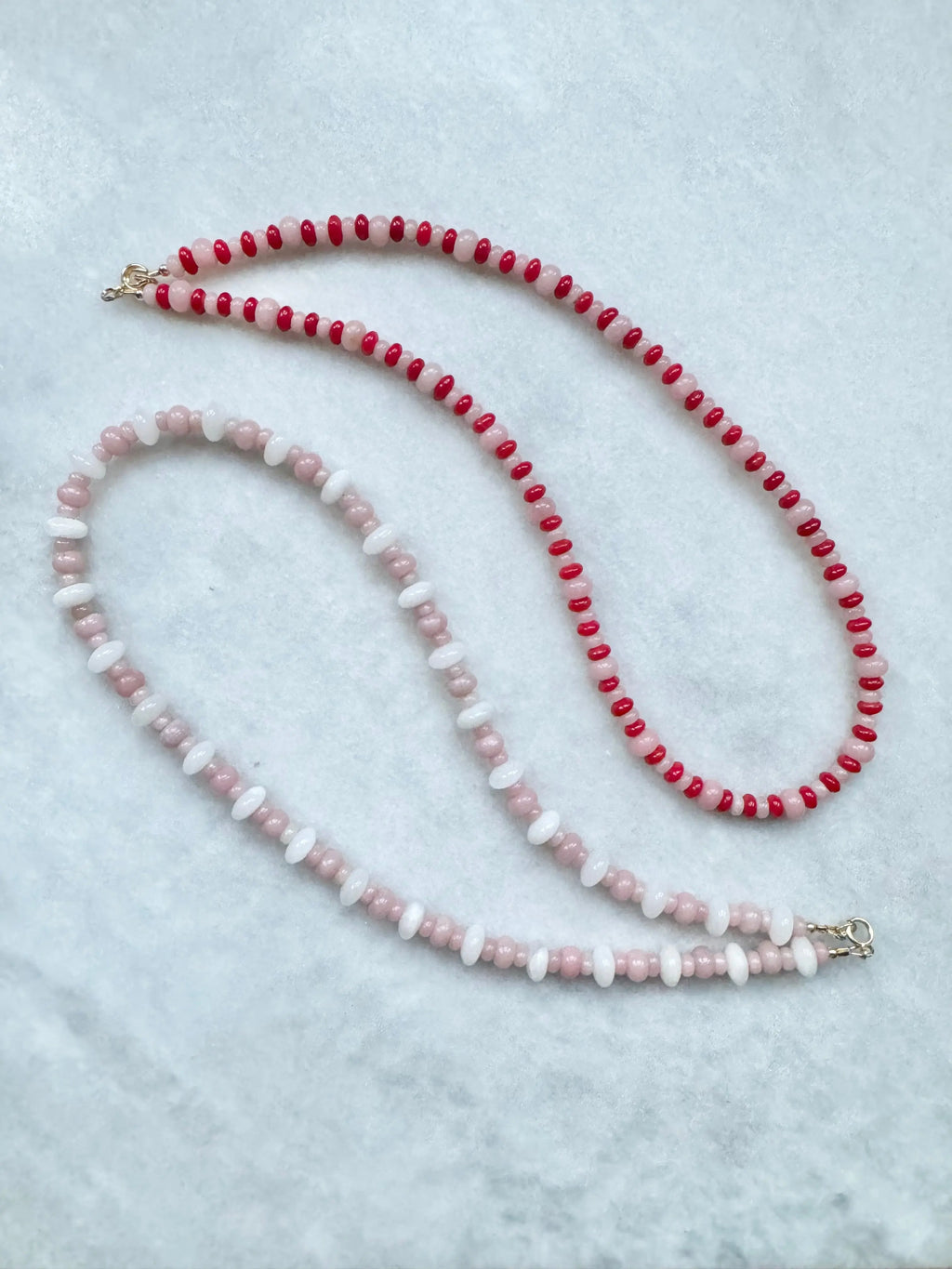 Pink Opal & Jade Necklace South Bay Evans General Store