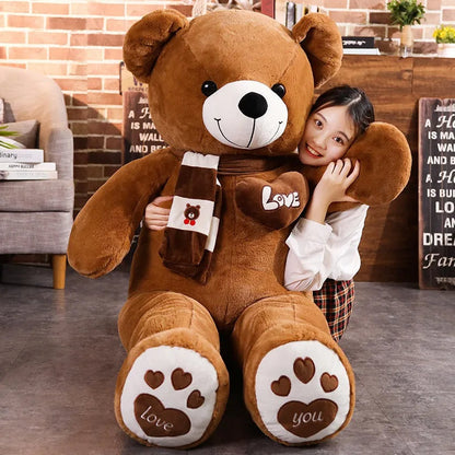 High Quality 4 Colors Teddy Bear With Scarf Stuffed Animals Bear Plush Toys Doll Pillow Kids Lovers Birthday Baby Gift Stone's Store