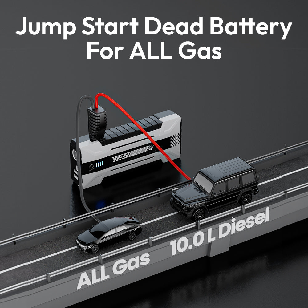 YESPER Car Jump Box ,4120A Peak Jump Box Starter For Car,ALL Gas and Up to 10.0L Diesel Engine, Powerful 12V Jump Pack With Power Bank/Quick Charge/LED Light YESPER STORE Store