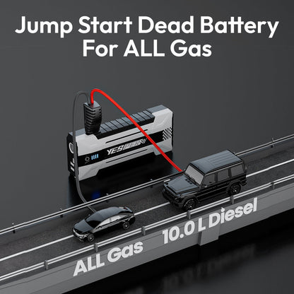 YESPER Car Jump Box ,4120A Peak Jump Box Starter For Car,ALL Gas and Up to 10.0L Diesel Engine, Powerful 12V Jump Pack With Power Bank/Quick Charge/LED Light YESPER STORE Store