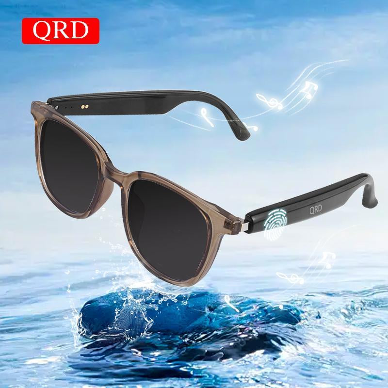 Smart Glasses, Multifunctional Anti-Blue Light Glasses, Touch Control Wireless Glasses for Women, Bluetooth-Compatible Smart Glasses for Men & Women, Stocking Fillers Electronic Gadgets Cyber Gift