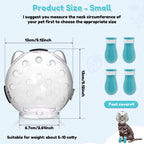 Cat Muzzle Anti-Bite Breathable Protective Space Hood Mask Cover Muzzle Helmet Cat Grooming Transparent Space Hood Pets Supplies