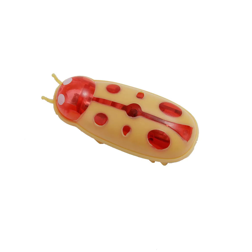 Pet Interactive Electric Bug Cat Escape Obstacle Automatic Flip Toy Battery Operated Vibration Pet Beetle Playing Toy