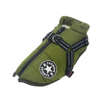 Dog Coat With Built In Harness - Green South Bay Evans General Store