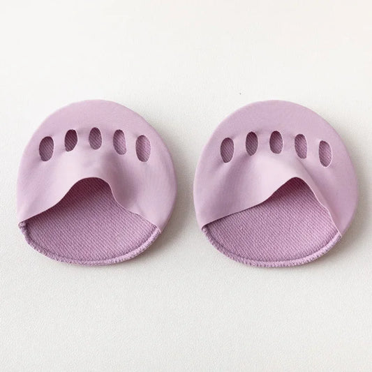 Forefoot Pads for Women High Heels Insoles for Feet Pain Care Five Toes Thin Breathable Ice Silk Invisible Socks Inserts 1Pair