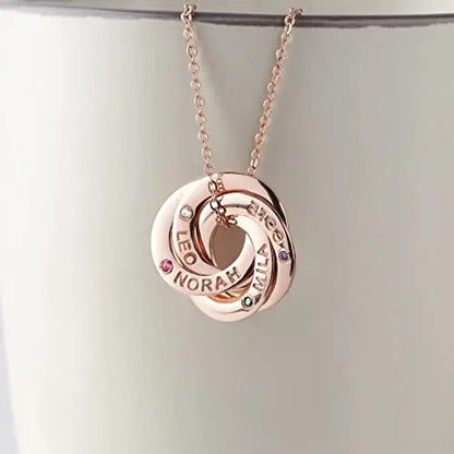 View details for Mom Necklace With Kids Names Birthstones, Children Birthstone Jewelry 
