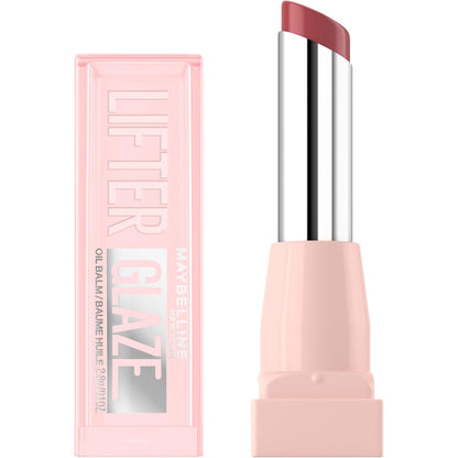 Maybelline Lifter Glaze Oil Balm with Hyaluronic Acid and Hydrating Oil Blend, Lip Balm with 24HRs of Smooth, Moisturizing Shine, Berry Haze (Sheer Cool Mauve)