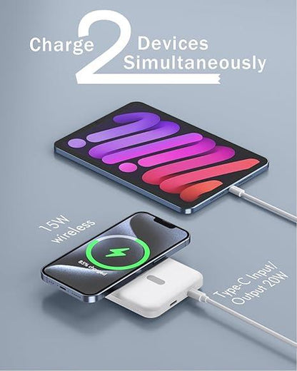 10Kmah Magsafe Wireless Magnetic Power Bank Portable Charger for Apple Watch-Airpods 22.5W PD Fast Charging for Iphone 15/14/13/Pro/Mini/Pro Max Battery Pack Quick Charger for Old Phone Travel Gift