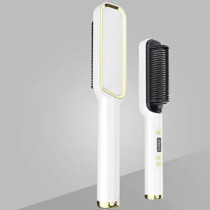 Hair Straightener Brush Electric Hot Comb Anti-scalding Maroon Asteria