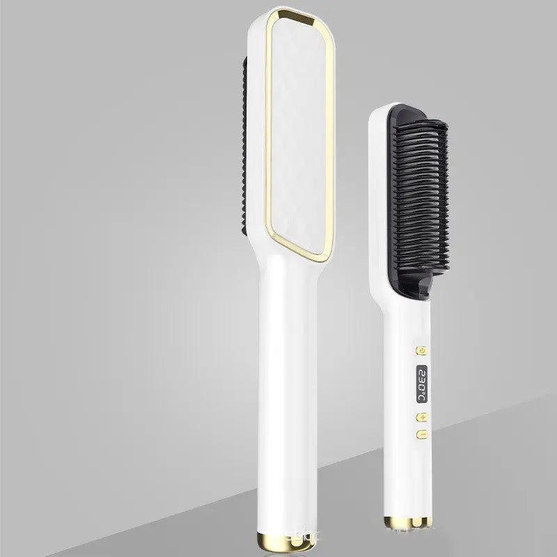 Hair Straightener Brush Electric Hot Comb Anti-scalding Maroon Asteria