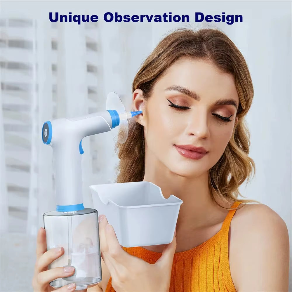 Ear Wax Cleaner Earwax Removal Water Powered Ear Cleaner Water Resistant Ear Cleaner Earwax Removal Kit with Ear Washer 4 Mode