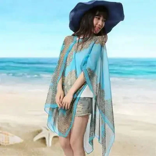 Woman Fashion Beach Dress Blouses Sun Protection Cardigan Summer Beach Holiday Cardigan Women Long Blouses Tops