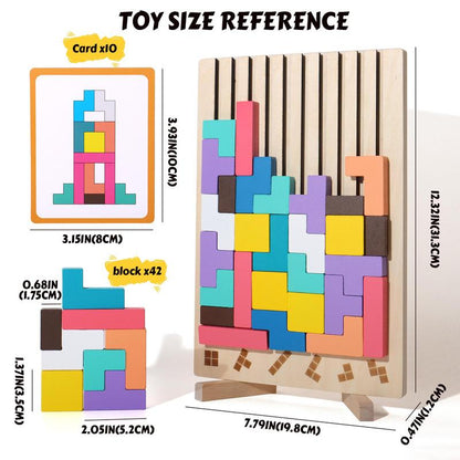 Wooden Stacking Puzzle Toy (1 Set), Educational Stacking Game Blocks, Montessori Children'S Educational Puzzles Gift, Puzzle Game