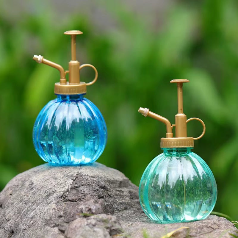 Creative Plastic Pumpkin Shape Succulent Flower Raising Vintage Colorful Sprinkler Pot Gardening Press Garden Sprayer Decor