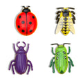 Pet Interactive Electric Bug Cat Escape Obstacle Automatic Flip Toy Battery Operated Vibration Pet Beetle Playing Toy