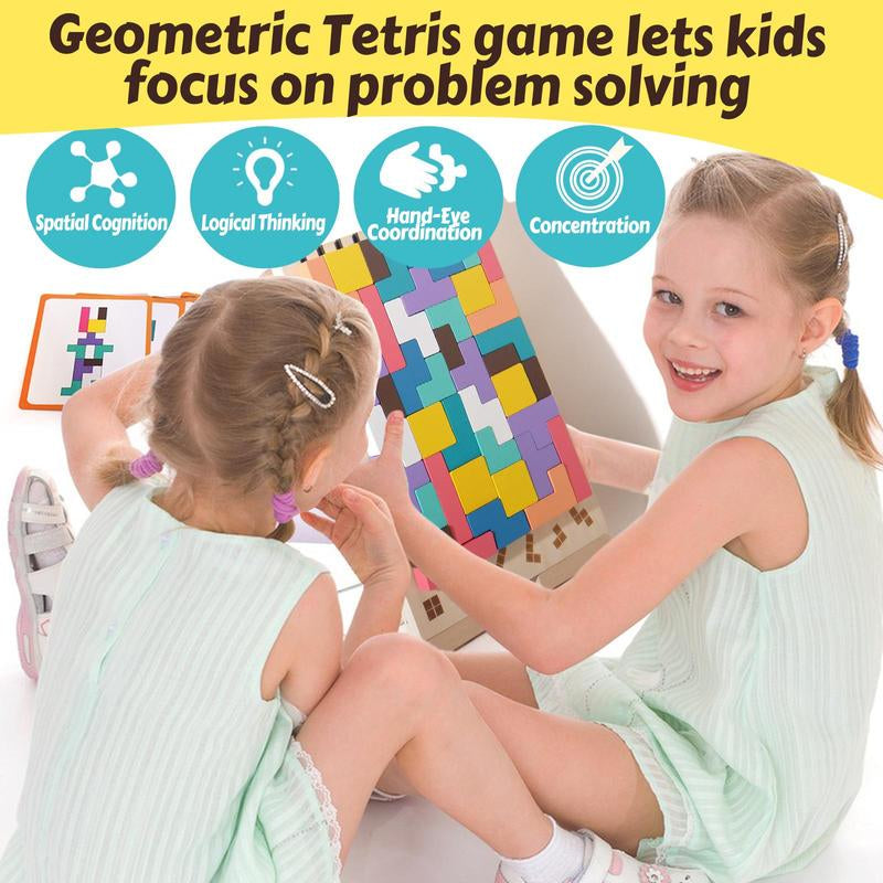 Wooden Stacking Puzzle Toy (1 Set), Educational Stacking Game Blocks, Montessori Children'S Educational Puzzles Gift, Puzzle Game