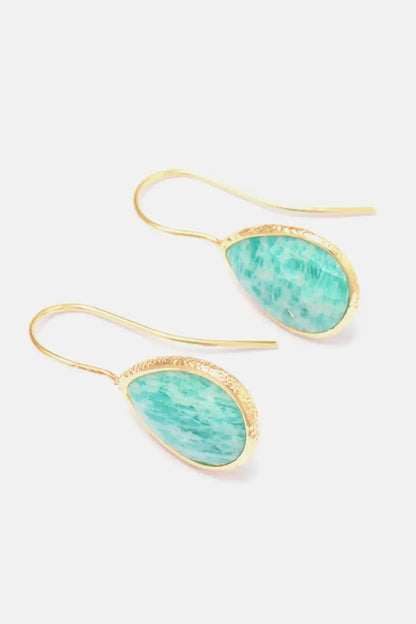 View details for Handmade Natural Stone Teardrop Earrings Handmade Natural Stone Teardrop Earrings