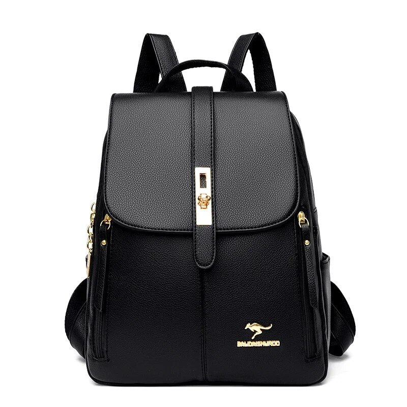 Mochila Cartera de Cuero Vintage