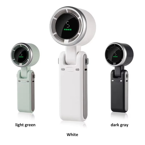 2025 New Hanging Neck Outdoor 180 Degree Folding Desktop Mini Fan Hand-Held Folding High-Speed Powerful Turbo Fan