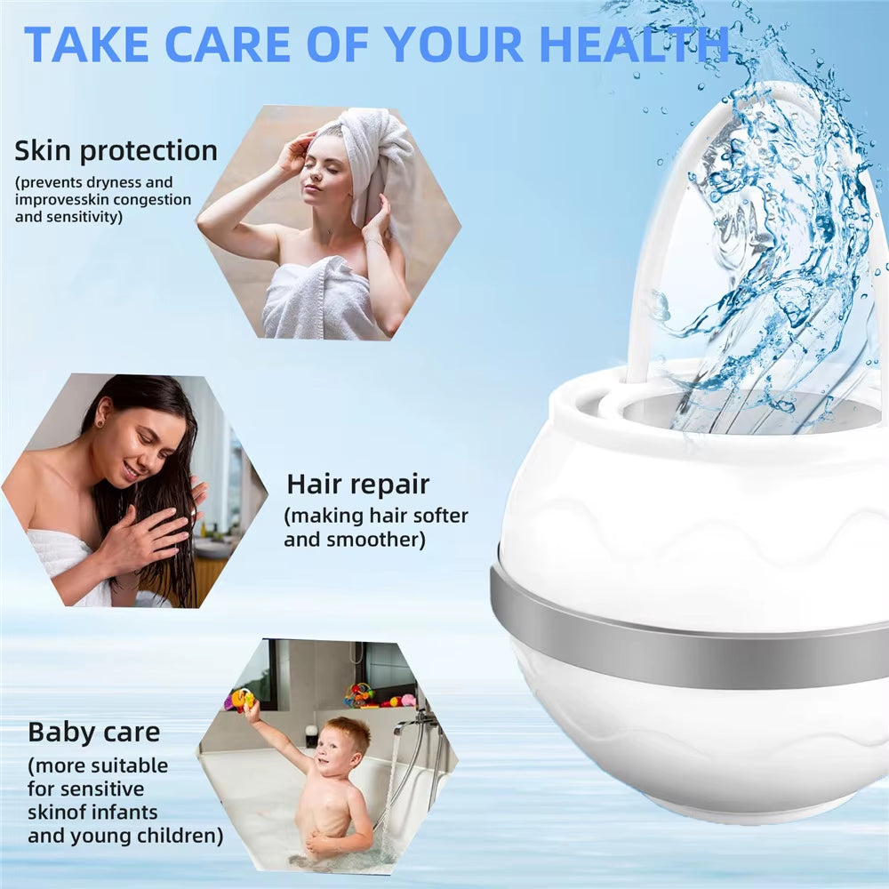 8-Layer Bath Ball Filter Faucet Filter for Bathtub Water Purifier Remove Pollutants Chlorine Fluoride Water Filtration System