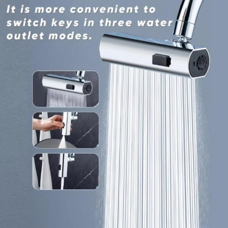 New 3/4 Gear Waterfall Kitchen Faucet Universal Swivel Spout Sprayer Bathroom Basin Water Tap Extender Rainfall Sink Mixer